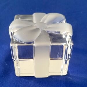 Vintage Tiffany & Co. Crystal Giftbox Paperweight